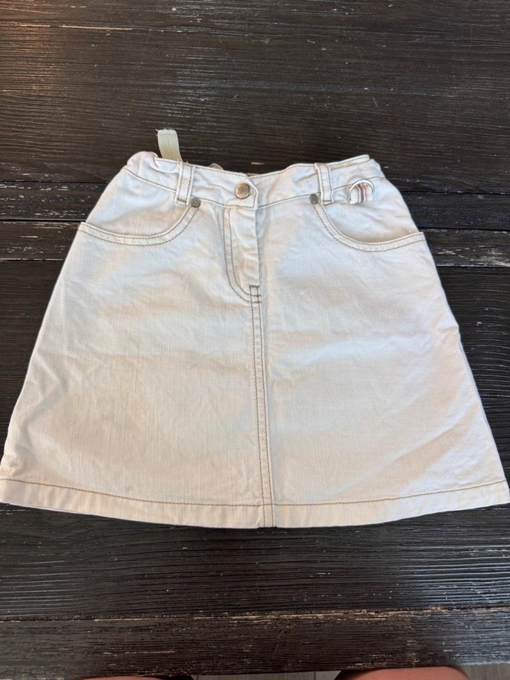 Burberry Cream A-Line Kids Skirt